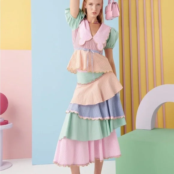 Celia B Wanderlust Colorful Tiered Maxi Skirt - Picture 2 of 6